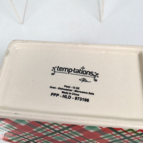 Temptations Mini Loaf Pan with Lid Plaid - Picture 6 of 7